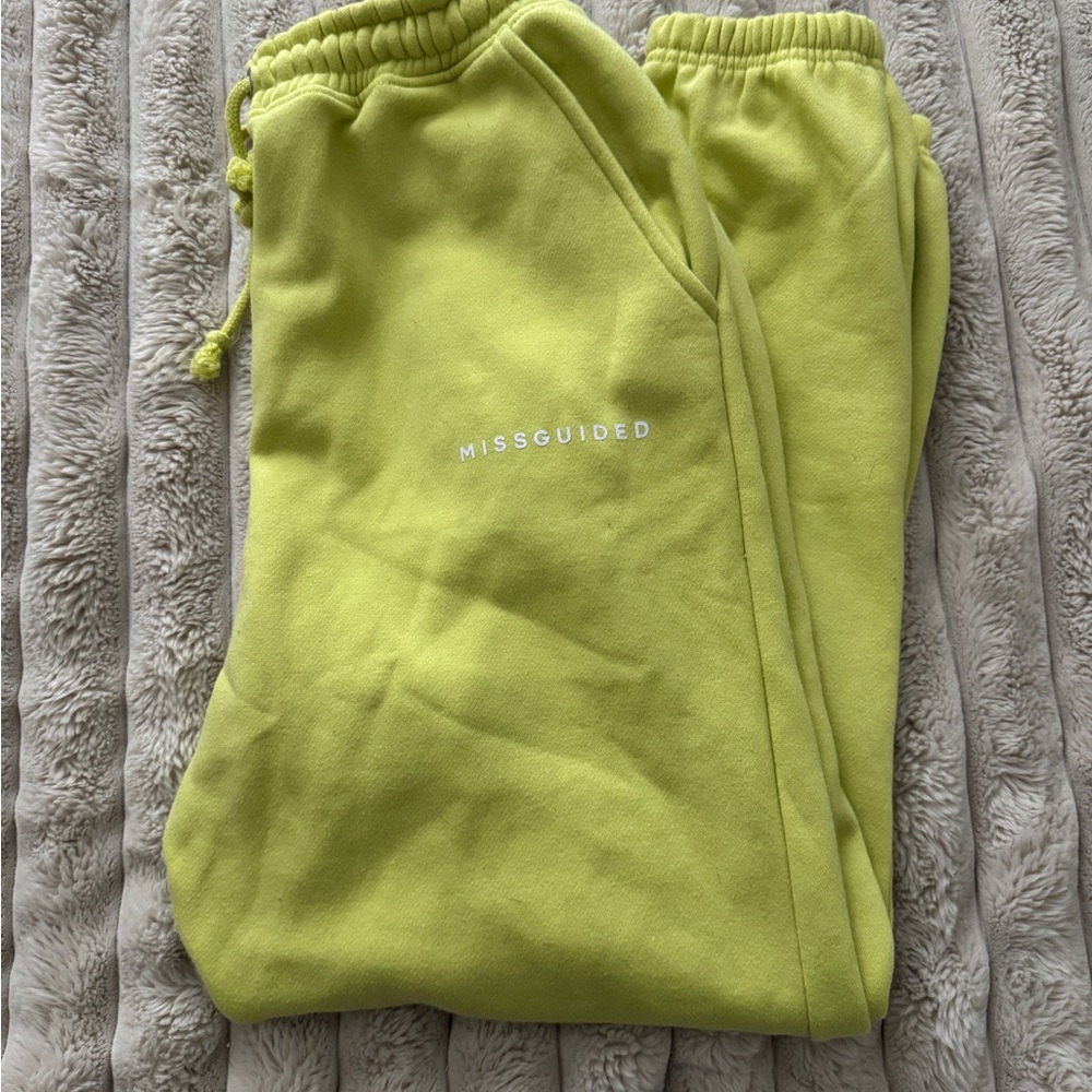Missguided Neon Green Sweatpants